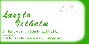 laszlo vilhelm business card